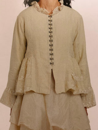 SanDahlia Jacken Ewa i Walla Jas Linen 66352 SS21 Sand