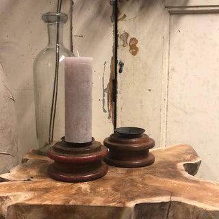 SanDahlia kandelaar Kandelaar vintage klosje Kandelaar vintage klosje rood