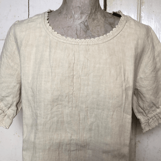 SanDahlia Blusen & Tunika Ewa i Walla Blouse Linen 44778 SS21 Sand