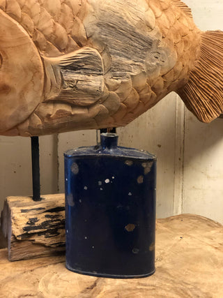 SanDahlia vaas Vintage fles blauw