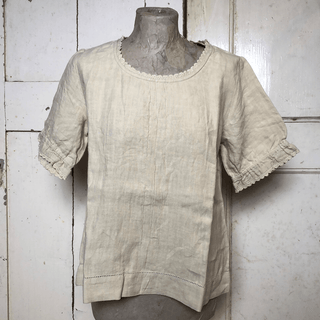 SanDahlia Blusen & Tunika Ewa i Walla Blouse Linen 44778 SS21 Sand