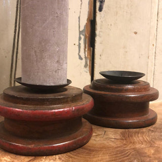 SanDahlia kandelaar Kandelaar vintage klosje Kandelaar vintage klosje rood