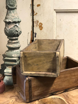 SanDahlia vazen potten & mandjes Houten stenen mall opberbox Vintage houten stenen mall opberbox