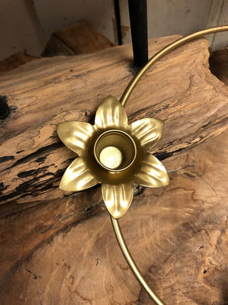 SanDahlia kandelaar Kandelaar krans met bloemen in goud