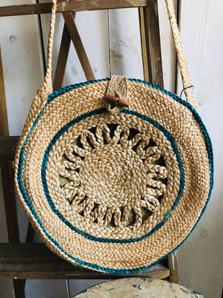 SanDahlia Taschen Tas rond petrol / natuurronde tas