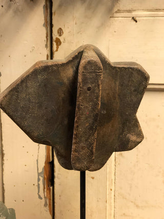 SanDahlia beelden Houten textielstempel groen op standaard groot