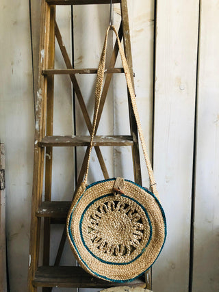 SanDahlia Taschen Tas rond petrol / natuurronde tas