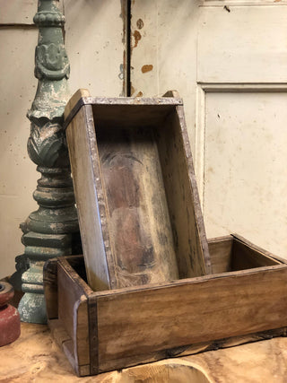 SanDahlia vazen potten & mandjes Houten stenen mall opberbox Vintage houten stenen mall opberbox