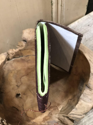 SanDahlia boeken Vintage boek met zijde cover en handgeschept papier