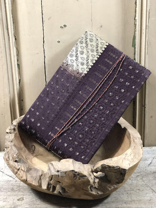 SanDahlia boeken Vintage boek met zijde cover en handgeschept papier