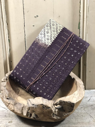 SanDahlia boeken Vintage boek met zijde cover en handgeschept papier