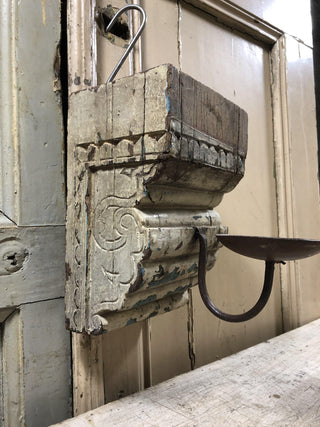 SanDahlia kandelaar Wand kandelaar vintage houten baluster