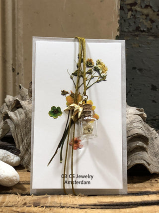 SanDahlia Schmuck Halsketting Botanical Bottle Bird