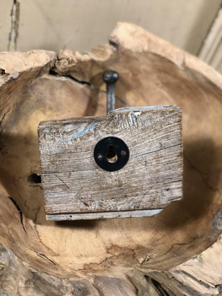 SanDahlia haken Haak van oud hout Haak van oud hout vintage