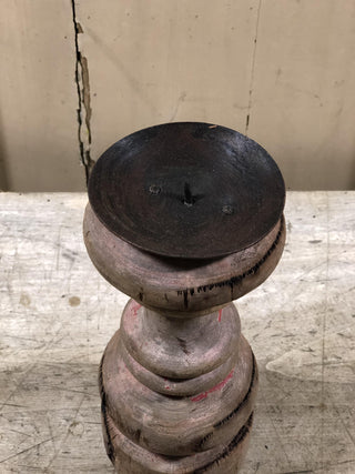 SanDahlia kandelaar Kaarsenstandaard bol vintage hout