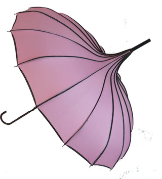 SanDahlia Paraplu Geribbelde paraplu pagode roze Geribbelde paraplu pagode roze