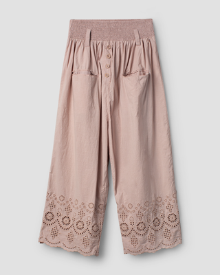 SanDahlia broek Ewa i Walla broek cotton embroidery Kim 11424 SS25 pale mauve Ewa i Walla broek cotton embroidery Kim 11424 SS25 pale mauve