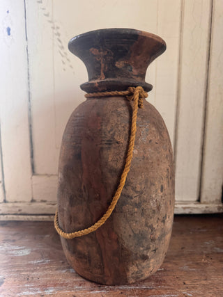 SanDahlia vaas Nepalese vaas hout M natuur Nepalese vaas hout M natuur