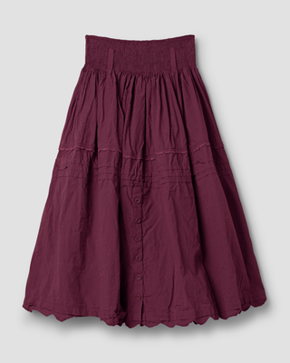 SanDahlia Rok Ewa i Walla rok cotton Jane 22281 AW25 dark plum Ewa i Walla rok cotton Jane 22281 AW25 dark plum