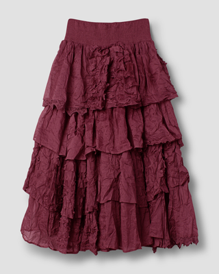 SanDahlia Rok Ewa i Walla rok embroidered organdie Magda 22300 AW25 dark plum Ewa i Walla rok embroidered organdie Magda 22300 AW25 dark plum