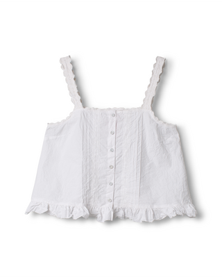 SanDahlia blouse Ewa i Walla top cotton Evalie 33406 SS26 white Ewa i Walla top cotton Evalie 33406 SS26 white