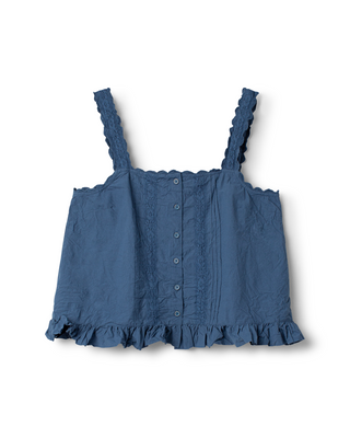 SanDahlia blouse Ewa i Walla top cotton Evalie 33406 SS26 blue Ewa i Walla top cotton Evalie 33406 SS26 blue