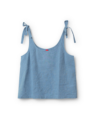 SanDahlia blouse Ewa i Walla blouse top striped linen Mariella 33412 SS26 indigo Ewa i Walla blouse top striped linen Mariella 33412 SS26 indigo