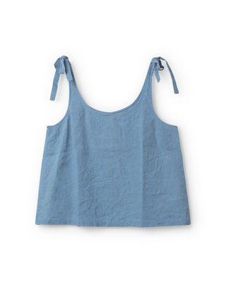 SanDahlia blouse Ewa i Walla blouse top striped linen Mariella 33412 SS26 indigo Ewa i Walla blouse top striped linen Mariella 33412 SS26 indigo