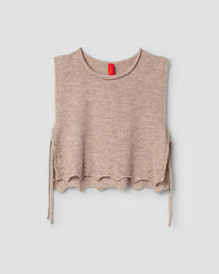 SanDahlia blouse one size Ewa i Walla vest baby alpaca knit Mirjam 33421 AW25 sand Ewa i Walla vest baby alpaca knit Mirjam 33421 AW25 sand