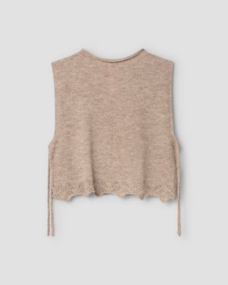 SanDahlia blouse one size Ewa i Walla vest baby alpaca knit Mirjam 33421 AW25 sand Ewa i Walla vest baby alpaca knit Mirjam 33421 AW25 sand