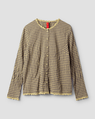 SanDahlia blouse Ewa i Walla Blouse Stina Checked cotton 44112 AW24 Original