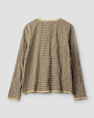 SanDahlia blouse Ewa i Walla Blouse Stina Checked cotton 44112 AW24 Original