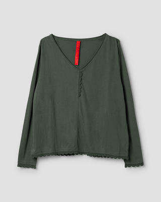 SanDahlia Shirts & Tops Ewa i Walla shirt jersey Dawn 44170 AW25 forest green Ewa i Walla shirt jersey Dawn 44170 AW25 forest green