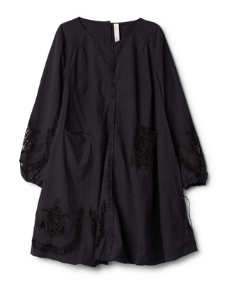 SanDahlia blouse Ewa i Walla blouse cotton lace Soli 44192 SS26 black Ewa i Walla blouse cotton lace Soli 44192 SS26 black