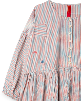 SanDahlia tuniek Ewa i Walla tunic checked cotton Pearl 44199 SS26 original Ewa i Walla tunic checked cotton Pearl 44199 SS26 original