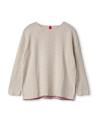 SanDahlia blouse Ewa i Walla pullover cotton knit Raja 44210 SS26 cream Ewa i Walla pullover cotton knit Raja 44210 SS26 cream