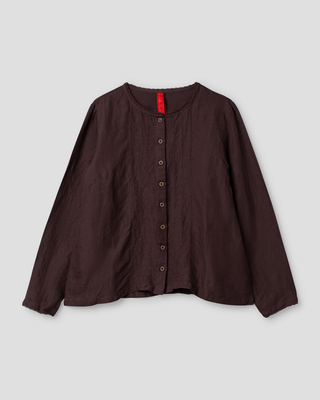 SanDahlia blouse Ewa i Walla blouse linen Sivi 44211 AW26 raisin Ewa i Walla blouse linen Sivi 44211 AW26 raisin