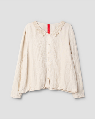 Ewa i Walla blouse cotton Agna 44212 AW26 bone white