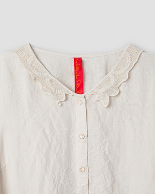 Ewa i Walla blouse cotton Agna 44212 AW26 bone white