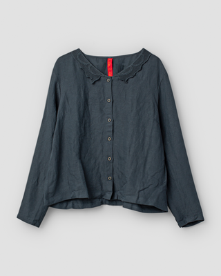 Ewa i Walla blouse cotton Agna 44212 AW26 dark slate