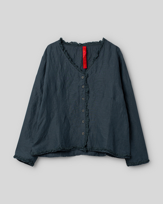 Ewa i Walla blouse linen Irma 44213 AW26 dark slate