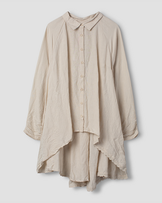 Ewa i Walla blouse linen Fia 44214 AW26 bone white