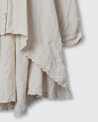 Ewa i Walla blouse linen Fia 44214 AW26 bone white