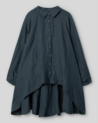 Ewa i Walla blouse linen Fia 44214 AW26 dark slate