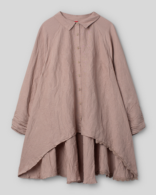 Ewa i Walla blouse linen Fia 44214 AW26 grey mauve