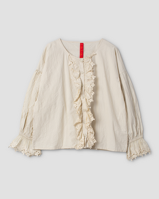 Ewa i Walla blouse cotton Dalia 44215 AW26 bone white
