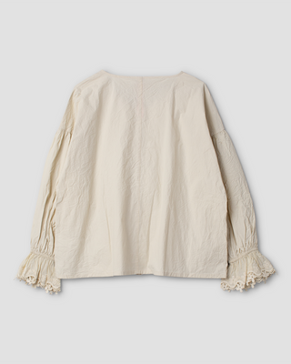 Ewa i Walla blouse cotton Dalia 44215 AW26 bone white