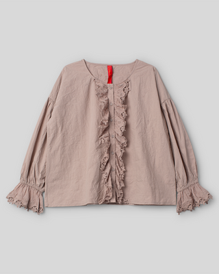Ewa i Walla blouse cotton Dalia 44215 AW26 grey mauve