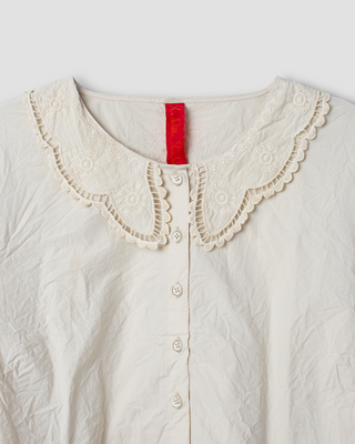 Ewa i Walla blouse cotton Hildur 44217 AW26 bone white