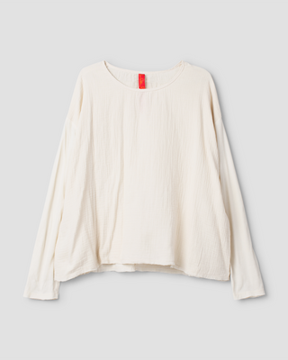 Ewa i Walla shirt blouse double cotton Berna 44220 AW26 bone white